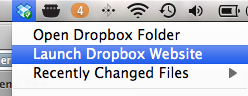 Launch dropbox website pe